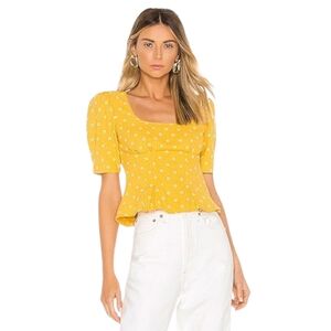Majorelle Marla Floral Top In Yellow M